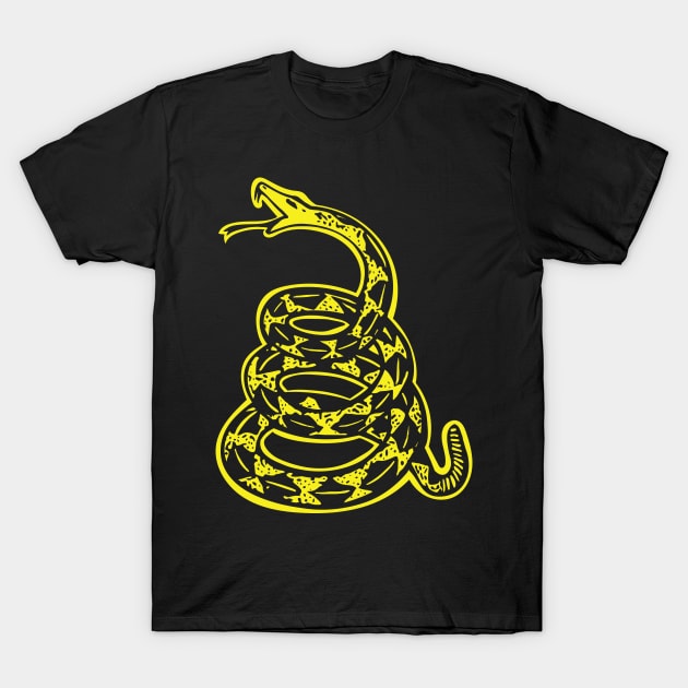 Yellow Gadsden Snake T-Shirt by pelagio